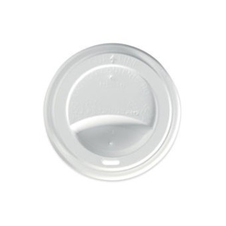 Lid for 8 (90mm)12 16 & 20oz BioPak Cup PS - White  1000 pcs