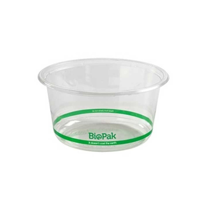 700ml Clear Bioplastic Wide Salad Bowl - 143mm  600 pcs