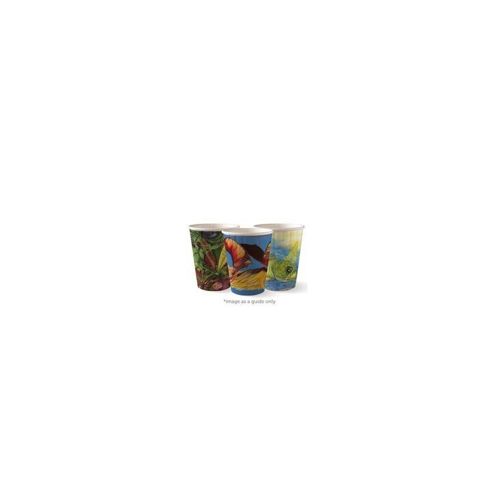 12oz Double Wall Bio Coffee Cup Art Series  1000 pcs