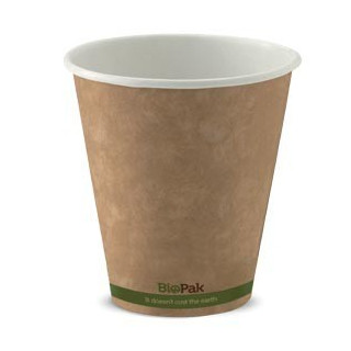 8oz (90mm) Single Wall Kraft Bio Coffee Cup  1000 pcs