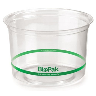 500ml Ingeo Bioplastic Salad/Fruit Bowl Clear Deli Container  500 pcs