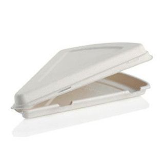 Biodegradable Pancake/Pizza Box - fits a slice of an 18" Pizza Natural  250 pcs