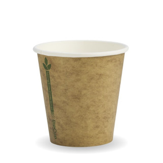 6oz Single Wall Coffee Cup KRAFT GREEN BIO  1000 pcs