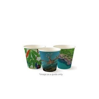 8oz (90mm) Single Wall Coffee BioCup Art Series  1000 pcs