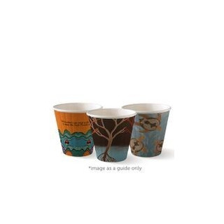 8oz (90mm) Double Wall Coffee BioCup Art Series  1000 pcs