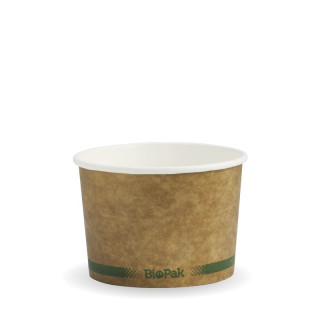 8oz/270ml (90mm) Hot & Cold Use PaperCup KRAFT Green Bio  1000 pcs