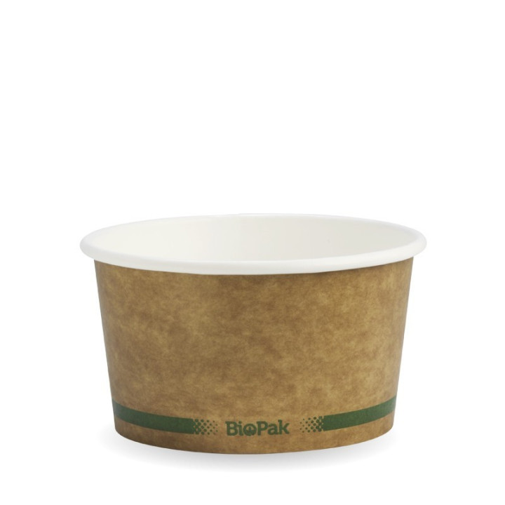 12oz/427ml (115mm) Hot & Cold Use PaperCup KRAFT Green Bio  500 pcs