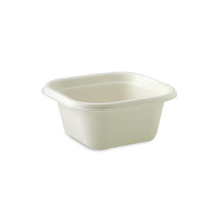 480ml Square TakeAway Base - 130x130x65mm - White  600 pcs