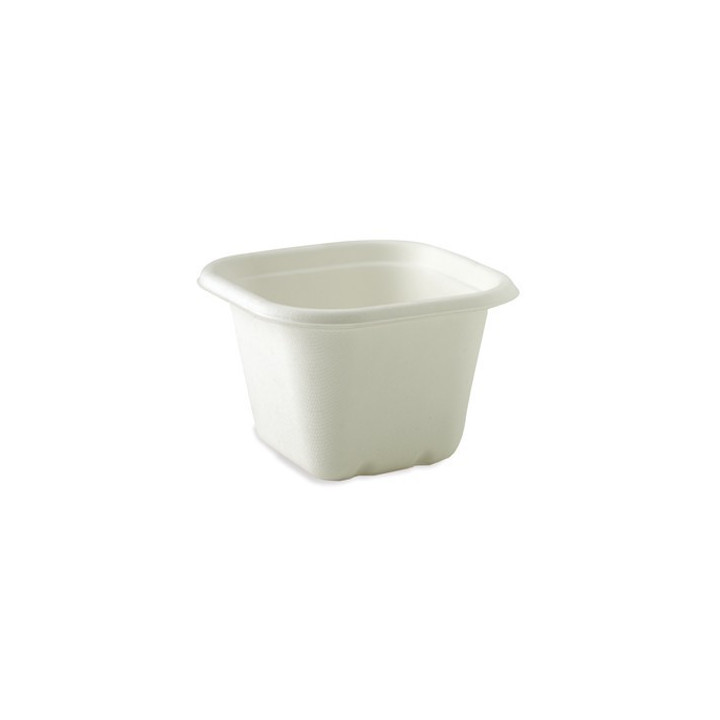 630ml Square TakeAway Base - 130x130x90mm - White  600 pcs