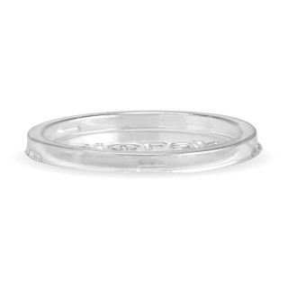 PET Flat Lid for 2oz Biodegradable Sugarcane Cup - No Hole  1000 pcs