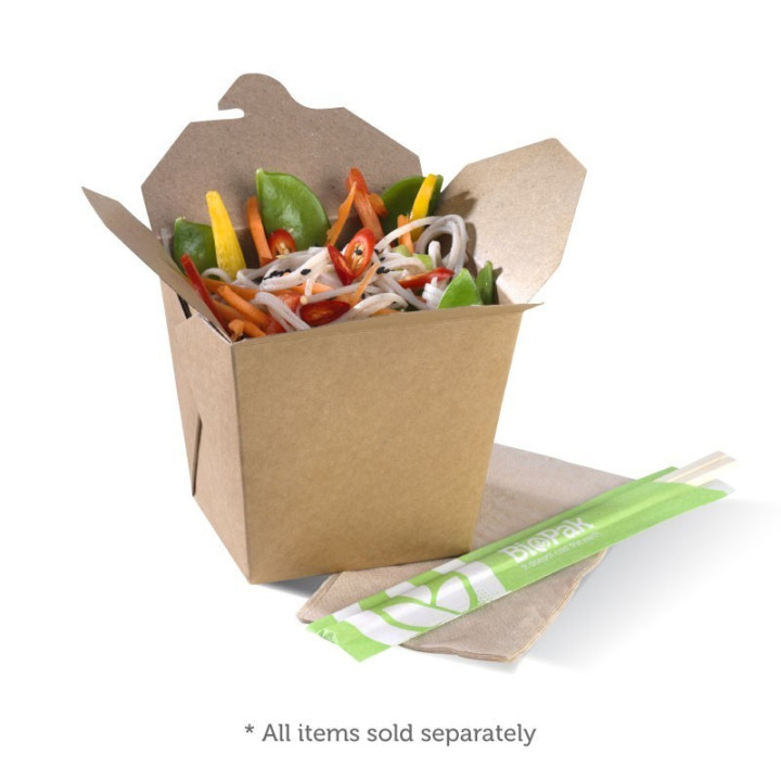 16oz Bio Noodle Box - 75 x 55 x 85mm - FSC Certified/Ingeo Lined  500 pcs
