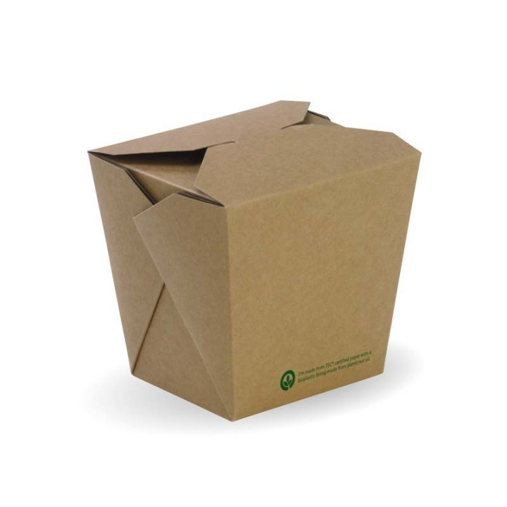 26oz Bio Noodle Box - 80 x 68 x 100mm - FSC Certified/Ingeo Lined  500 pcs
