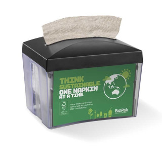 Napkin Dispenser with 1 ply Bio Napkins Natural  6000 pcs