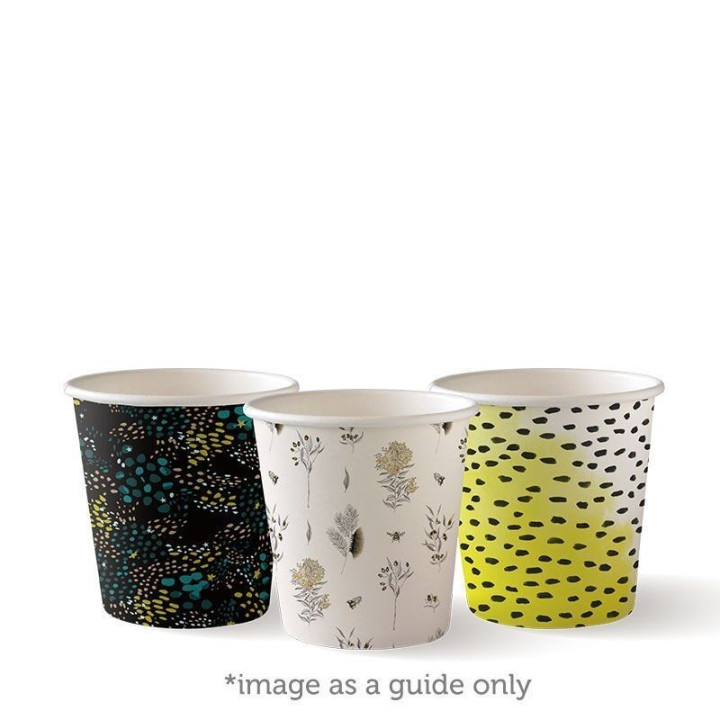 4oz Coffee Cup BioPlastic Single Wall Art Series  2000 pcs