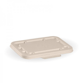 Biodegradable Lids for 500 & 600ml Takeaway Box - NATURAL  500 pcs