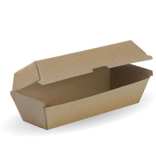 Hot Dog Box Bio 209x70x76mm FSC Certified Board - KRAFT  400 pcs