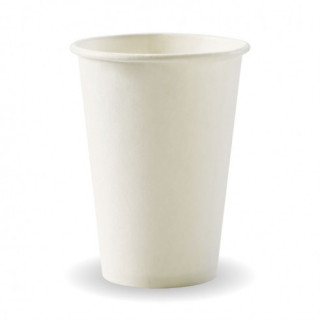 10oz Single Wall Bio Coffee Cup White  1000 pcs