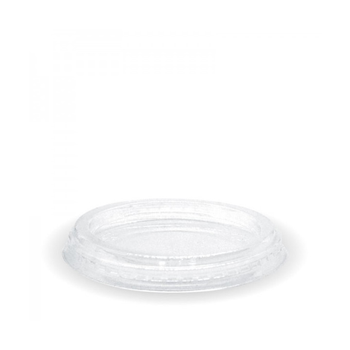 Clear Flat lid - no hole - for 60ml sauce and 150-280ml cup  2000 pcs