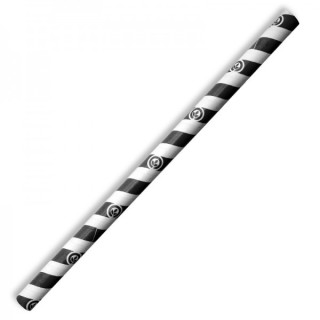 10mm Compostable Paper Straw Jumbo - Black  2500 pcs