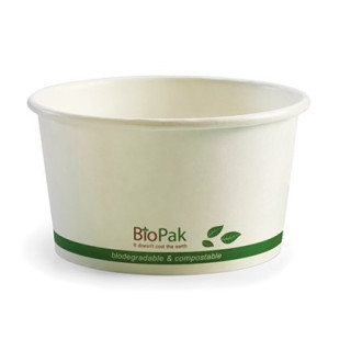12oz Hot & Cold Biodegradable BioPak Cup White  500 pcs