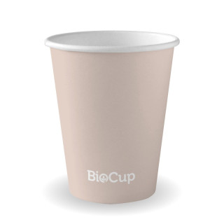 8oz Aqueous Coated Hot Paper BioCup - stone  1000 pcs