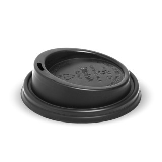 Lid PLA for 6 8 10 & 12oz (80mm) BioPak Cup Black 1000 pcs