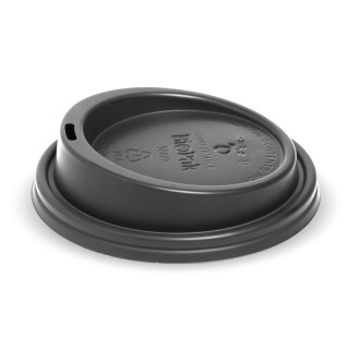 Lid PLA for 8(90mm) 12 16 & 20oz BioPak Cup Black 1000 pcs