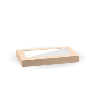 BioBoard Catering Tray PLA Window Lid - Extra Small - FSC Mix - Kraft  100 pcs