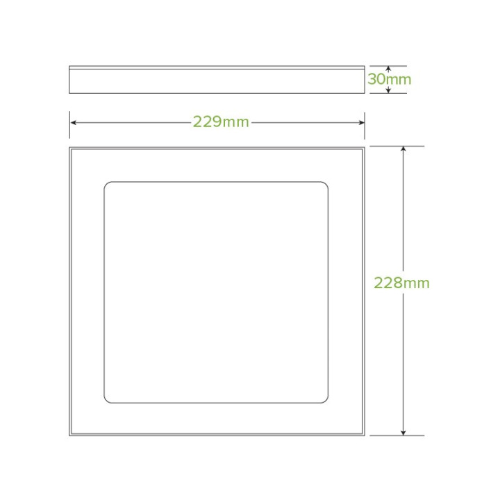 BioBoard Catering Tray PLA Window Lid - Small - FSC Mix - Kraft  100 pcs