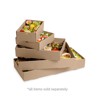 BioBoard Catering Tray Paper Lid - Extra Large - FSC Mix - Kraft  50 pcs