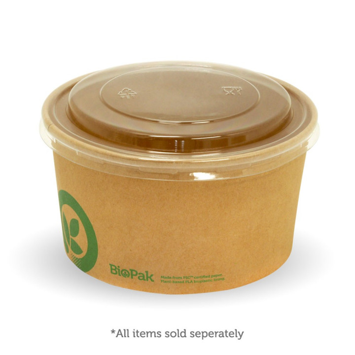 PET Lid for 500-1000ml Bio Paper Bowls 400 pcs