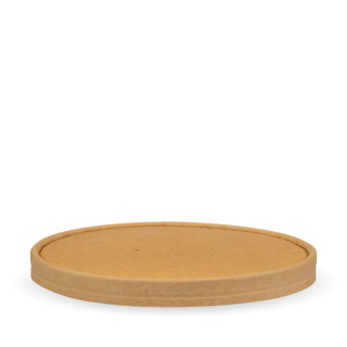 1300ml Extra Large BioBowl Lid- Kraft  200 pcs