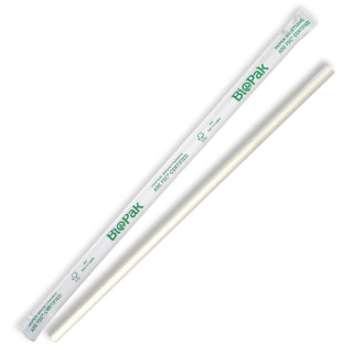 6mm White Straw Individually Wrapped 2500 pcs