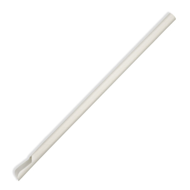 BioStraw - 8mm x 210mm Individually Wrapped Straw - FSC MIX  - white  3000 pcs