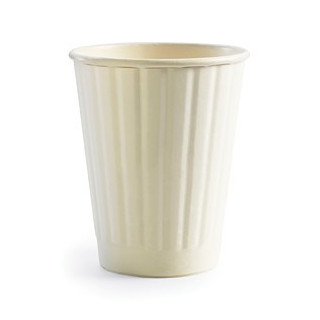 8oz Double Wall Bio Coffee Cup White  1000 pcs