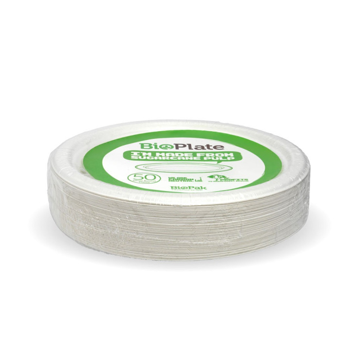 25cm plates - 50pk - white  500 pcs