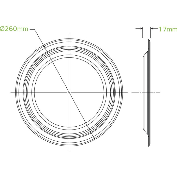 25cm plates - 10pk - white  120 pcs