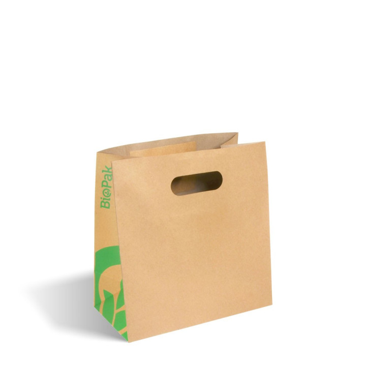 Small Die Cut Handle Paper Bags Kraft 250 pcs