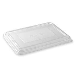 2 and 3 Compartment RPET Takeaway Lid - 500/Carton - Natural -   500 pcs