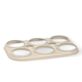 6 Beer Holder - Compostable Bagasse - Natural 500 pcs